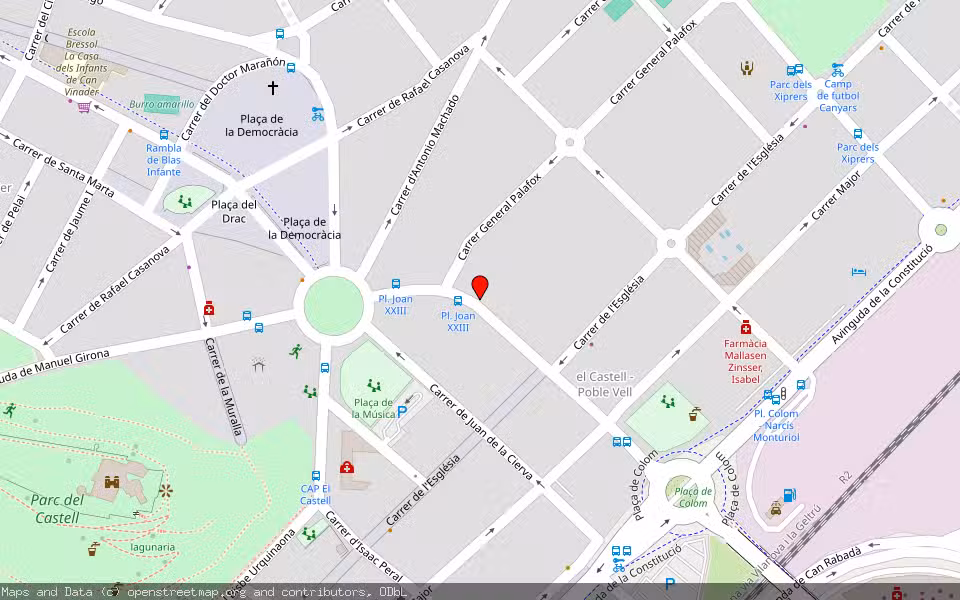 Mapa de Subasta Inmueble (Vivienda) en Castelldeels, Barcelona