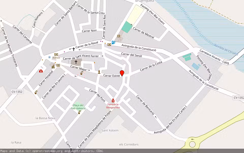 Mapa de Subasta Inmueble (Vivienda) en Calig, Castellón/Castelló