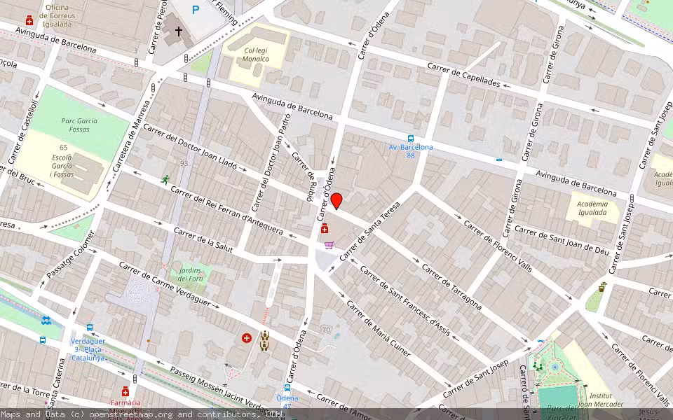 Mapa de Subasta Inmueble (Garaje) en Igualada, Barcelona