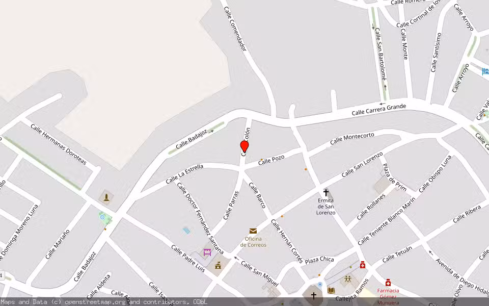 Mapa de Subasta Inmueble (Vivienda) en Los Santos De Maimona, Badajoz