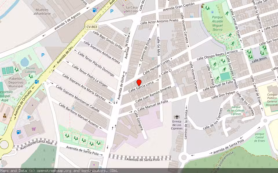 Mapa de Subasta Inmueble (Vivienda) en Aspe, Alicante/Alacant