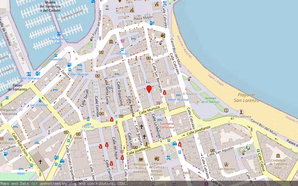 Mapa de Subasta Inmueble (Vivienda) en Gijón, Asturias