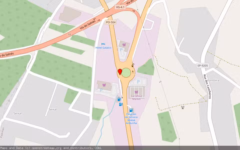 Mapa de Subasta Inmueble (Garaje) en Sanxenxo, Pontevedra