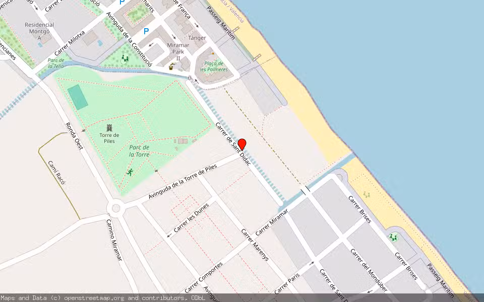 Mapa de Subasta Inmueble (Trastero) en Piles, Valencia/València