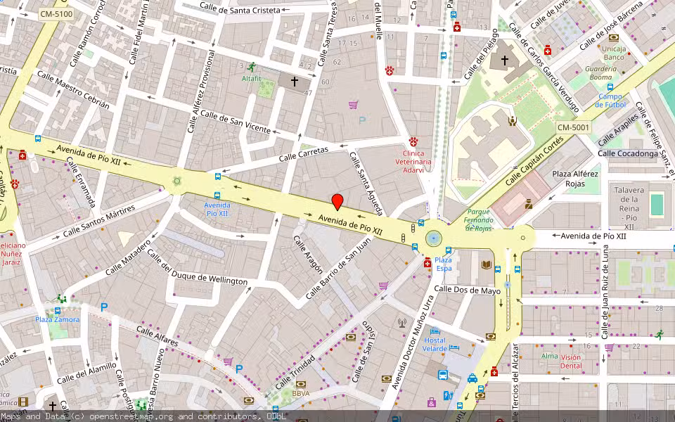 Mapa de Subasta Inmueble (Garaje) en Talavera De La Reina, Toledo