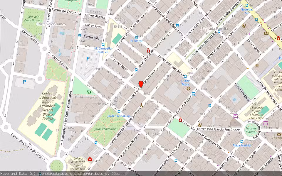 Mapa de Subasta Inmueble (Vivienda) en Elche, Alicante/Alacant