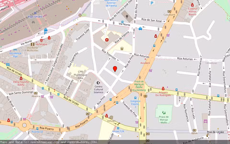 Mapa de Subasta Inmueble (Vivienda) en Vigo, Pontevedra