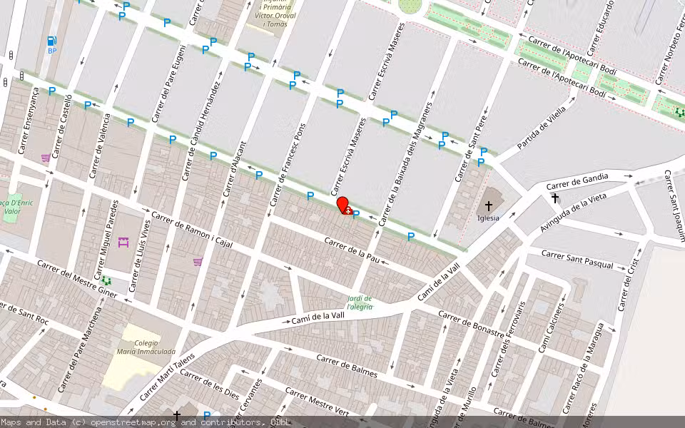 Mapa de Subasta Inmueble (Local comercial) en Carcaixent, Valencia/València