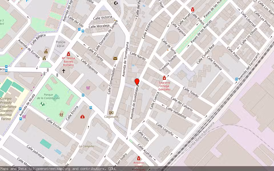 Mapa de Subasta Inmueble (Trastero) en Azuqueca De Henares, Guadalajara