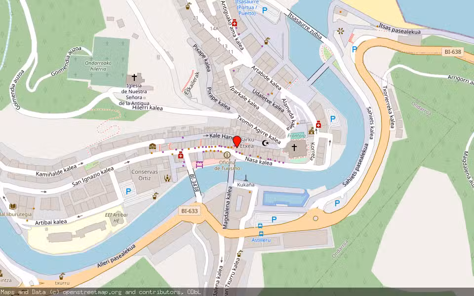 Mapa de Subasta Inmueble (Vivienda) en Ondarroa, Bizkaia