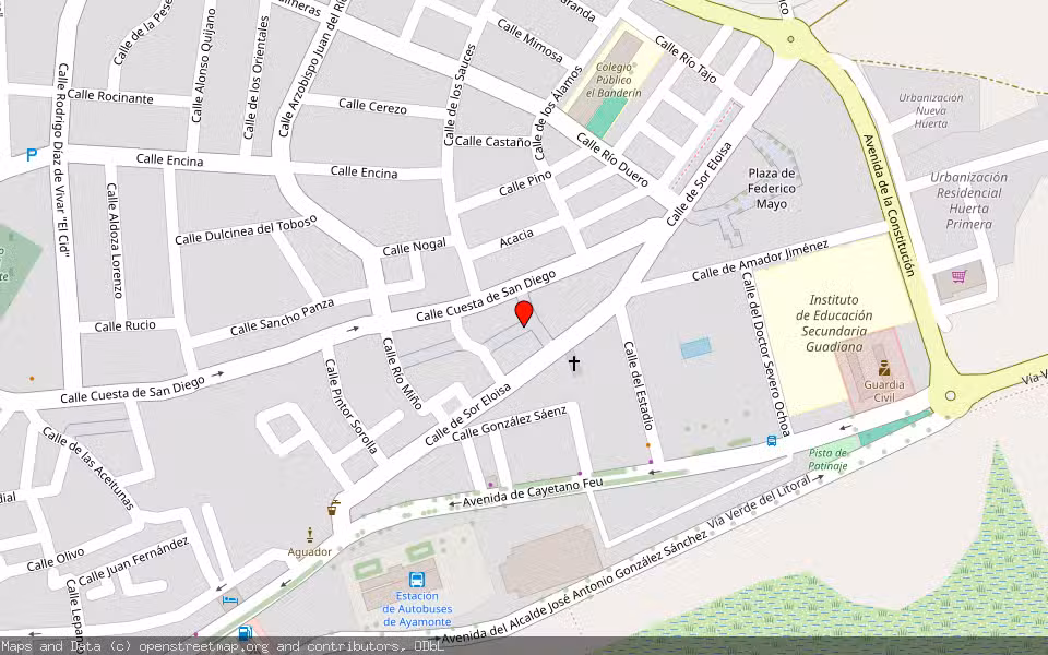 Mapa de Subasta Inmueble (Garaje) en Ayamonte, Huelva