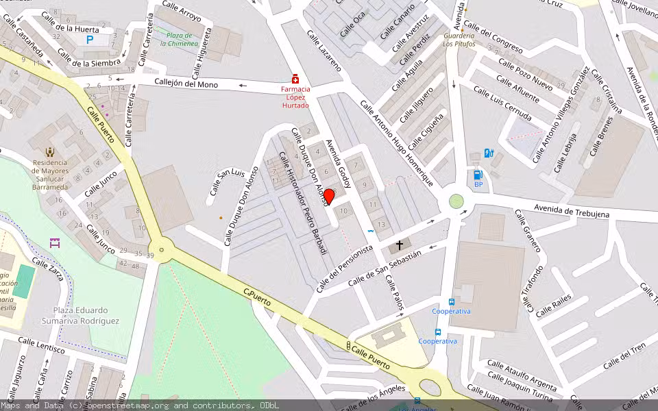Mapa de Subasta Inmueble (Garaje) en Sanlucar De Barrameda, Cádiz
