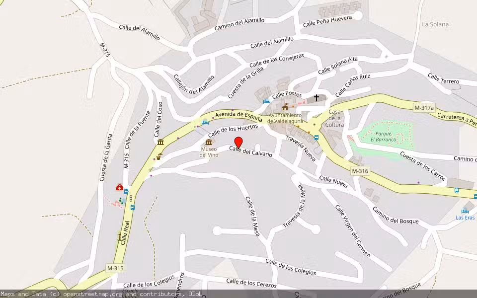 Mapa de Subasta Inmueble (Garaje) en Valdelaguna, Madrid