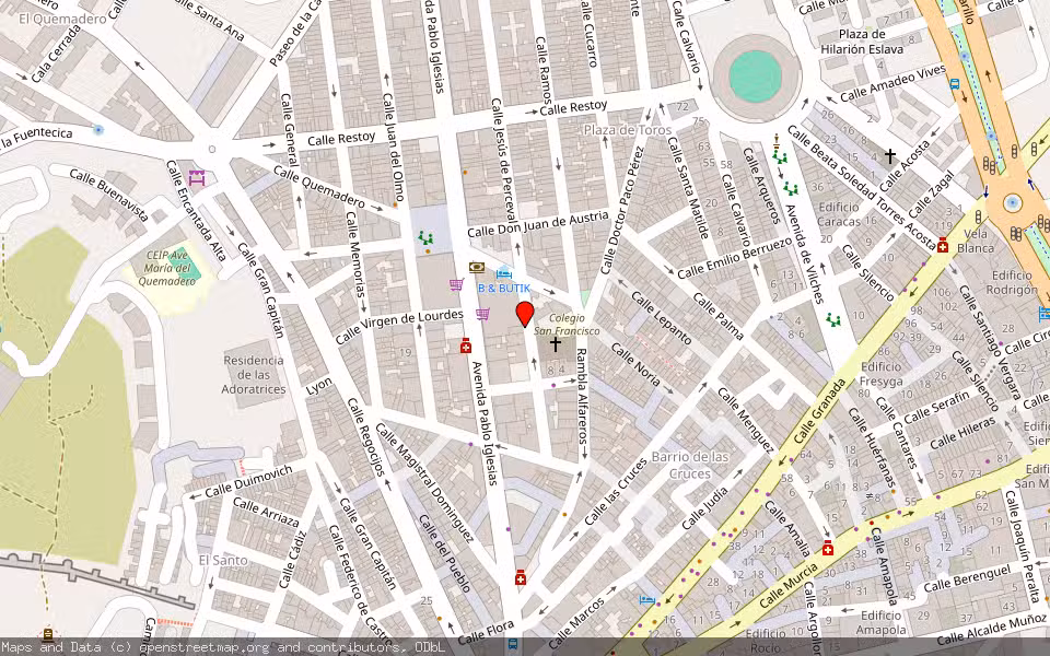 Mapa de Subasta Inmueble (Vivienda) en Almeria, Almería