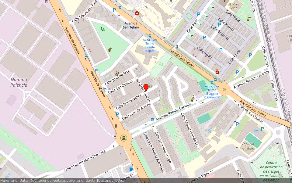 Mapa de Subasta Inmueble (Garaje) en Palencia