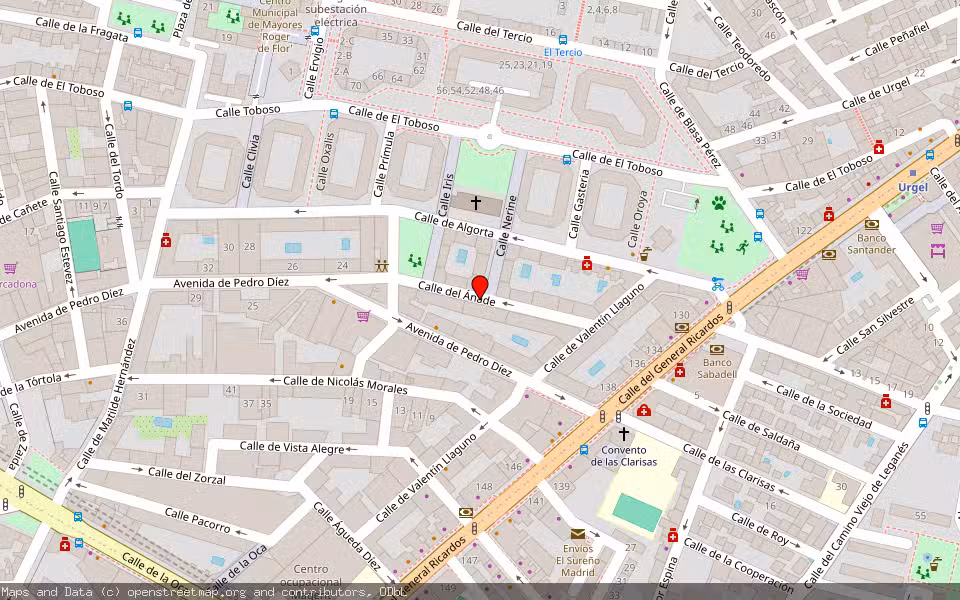 Mapa de Subasta Inmueble (Garaje) en Madrid