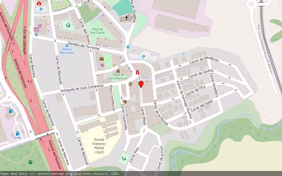 Mapa de Subasta Inmueble (Vivienda) en Abrera, Barcelona