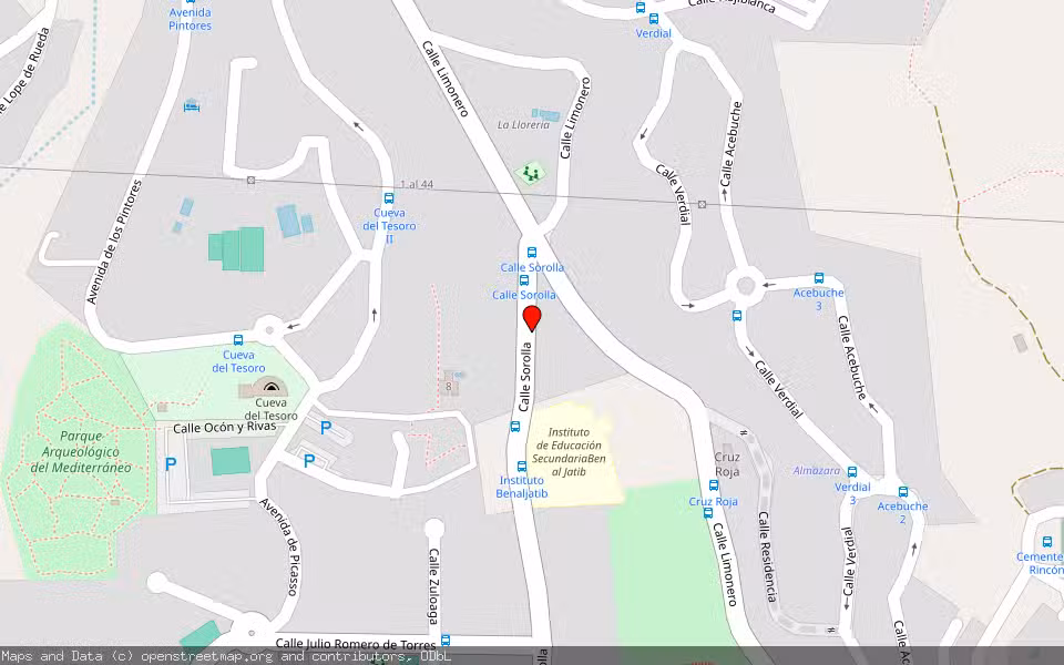 Mapa de Subasta Inmueble (Garaje) en Rincon De La Victoria, Málaga