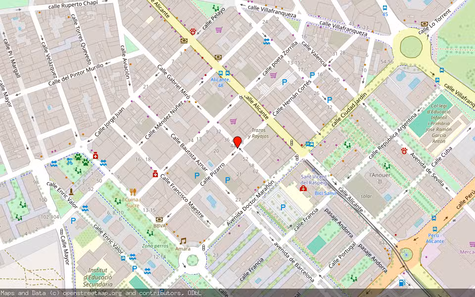 Mapa de Subasta Inmueble (Trastero) en Sant Vicent Del Raspeig, Alicante/Alacant