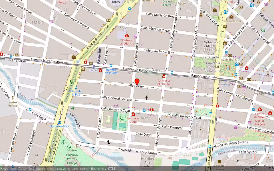 Mapa de Subasta Inmueble (Local comercial) en Santa Cruz De Tenerife