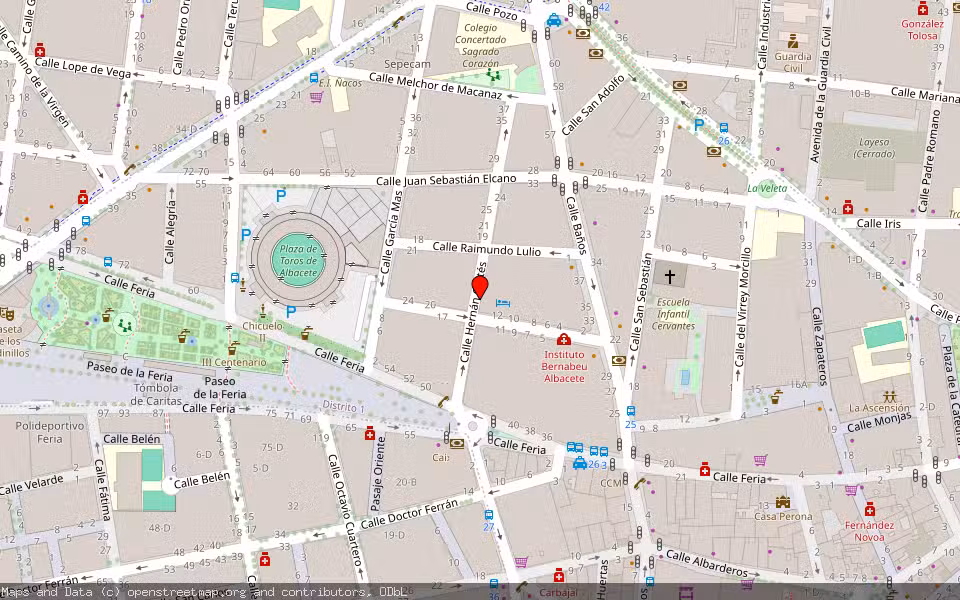 Mapa de Subasta Inmueble (Local comercial) en Albacete