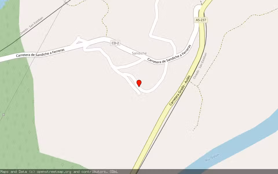 Mapa de Subasta Inmueble (Finca rústica) en Candamo, Asturias