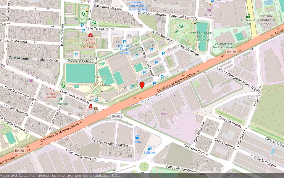 Mapa de Subasta Inmueble (Vivienda) en Badajoz