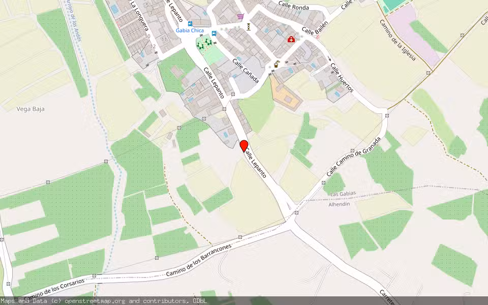 Mapa de Subasta Inmueble (Vivienda) en Las Gabias, Granada