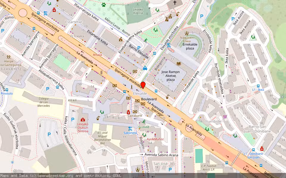 Mapa de Subasta Inmueble (Local comercial) en Leioa, Bizkaia