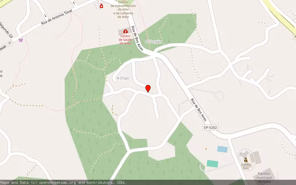 Mapa de Subasta Inmueble (Nave industrial) en Arbo, Pontevedra
