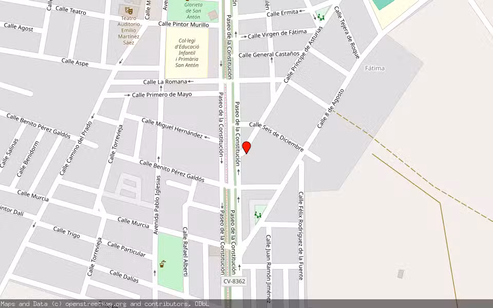 Mapa de Subasta Inmueble (Vivienda) en Pinoso, Alicante/Alacant