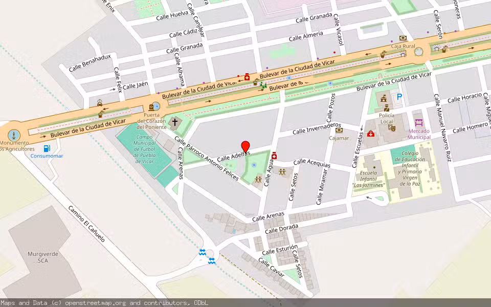 Mapa de Subasta Inmueble (Vivienda) en Vicar, Almería