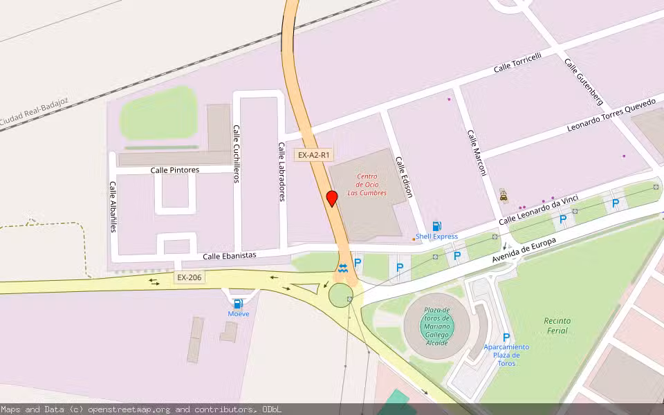 Mapa de Subasta Inmueble (Local comercial) en Don Benito, Badajoz