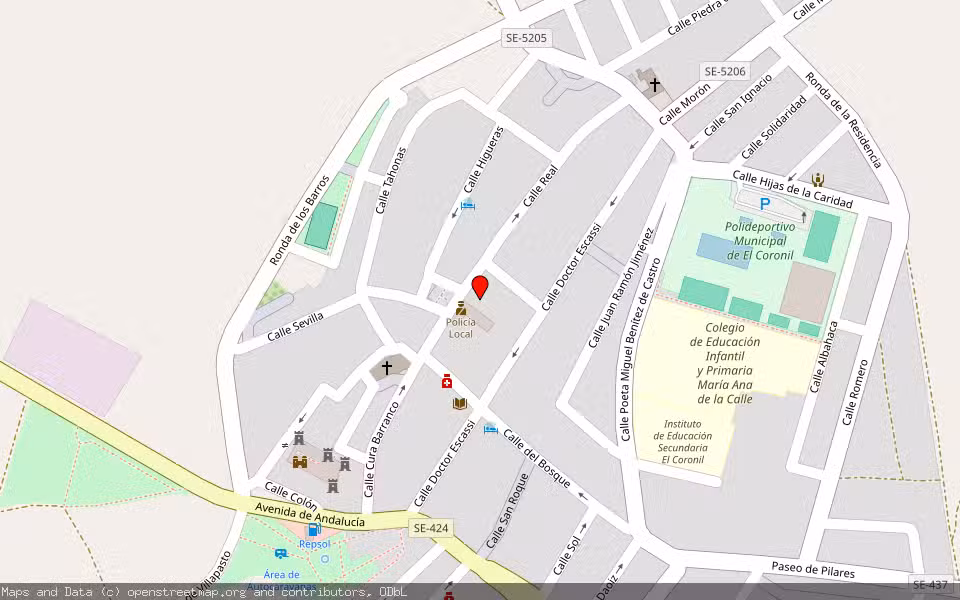Mapa de Subasta Inmueble (Finca rústica) en El Coronil, Sevilla