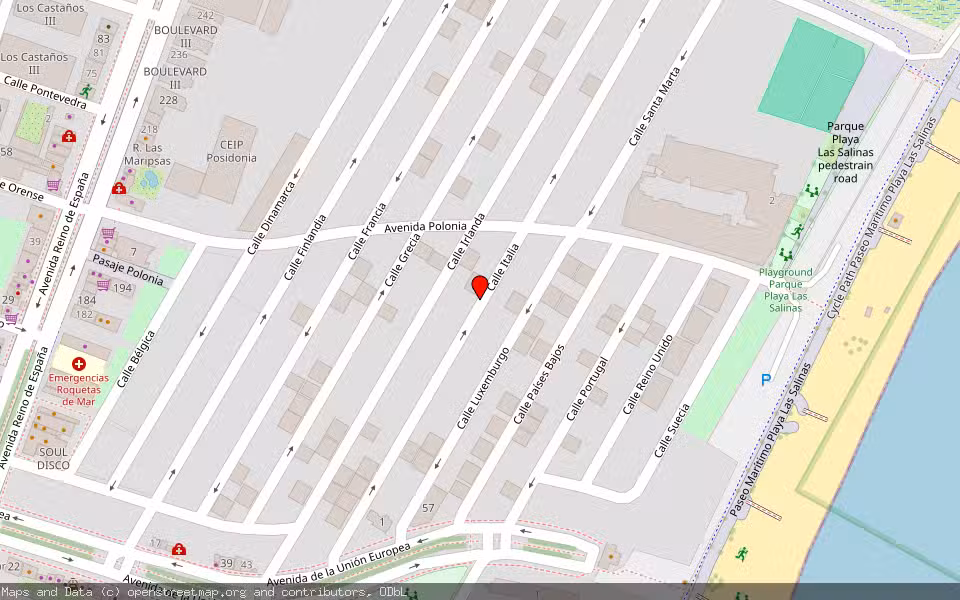 Mapa de Subasta Inmueble (Vivienda) en Roquetas De Mar, Almería