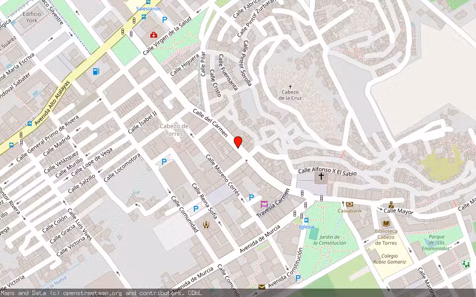 Mapa de Subasta Inmueble (Vivienda) en Murcia