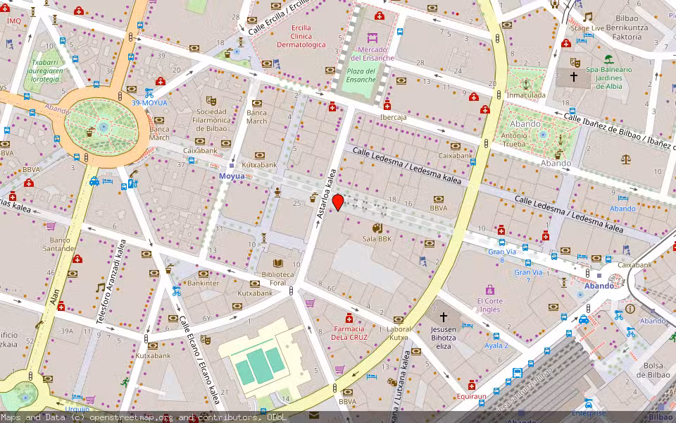 Mapa de Subasta Inmueble (Local comercial) en Bilbao, Bizkaia