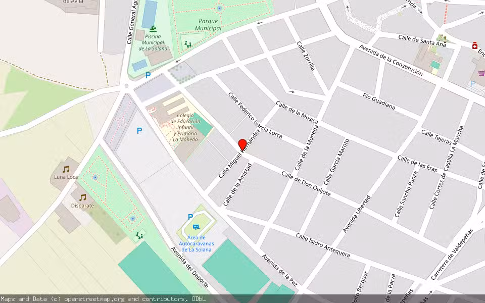 Mapa de Subasta Inmueble (Garaje) en La Solana, Ciudad Real