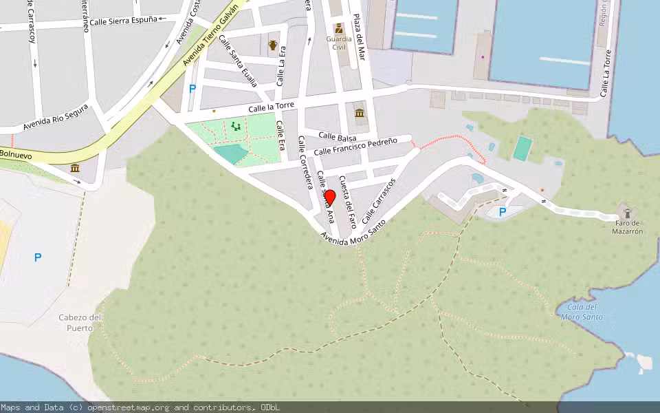 Mapa de Subasta Inmueble (Vivienda) en Mazarrón, Murcia