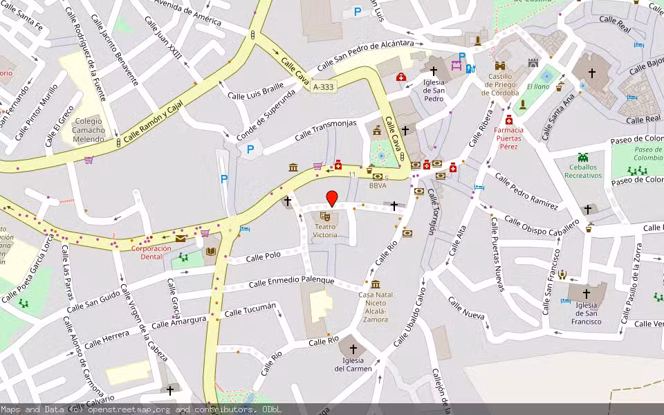 Mapa de Subasta Inmueble (Vivienda) en Priego De Córdoba, Córdoba