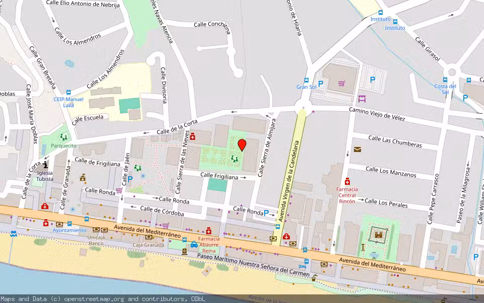 Mapa de Subasta Inmueble (Garaje) en Rincon De La Victoria, Málaga