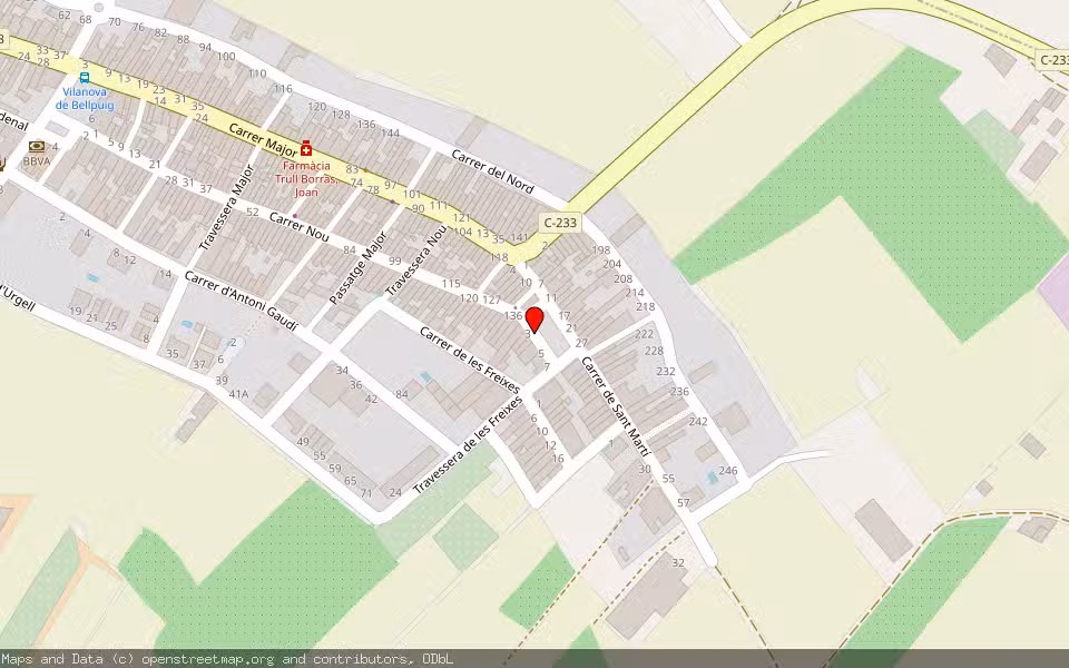 Mapa de Subasta Inmueble (Vivienda) en Vilanova De Bellpuig, Lleida