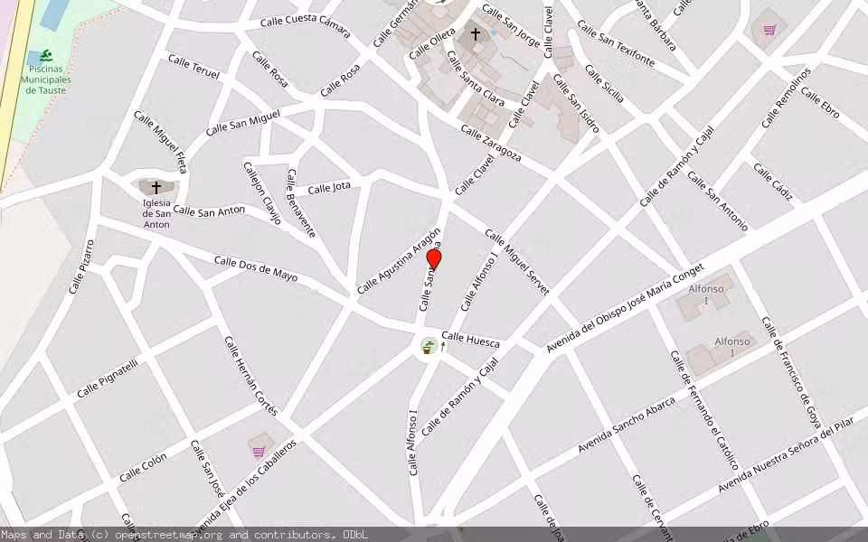 Mapa de Subasta Inmueble (Vivienda) en Tauste, Zaragoza