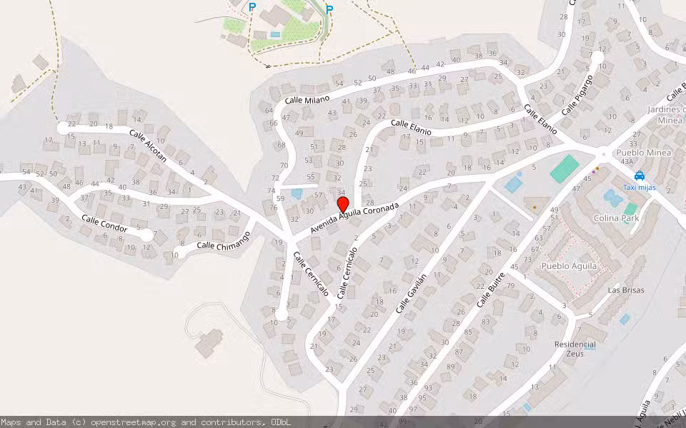 Mapa de Subasta Inmueble (Vivienda) en Mijas, Málaga