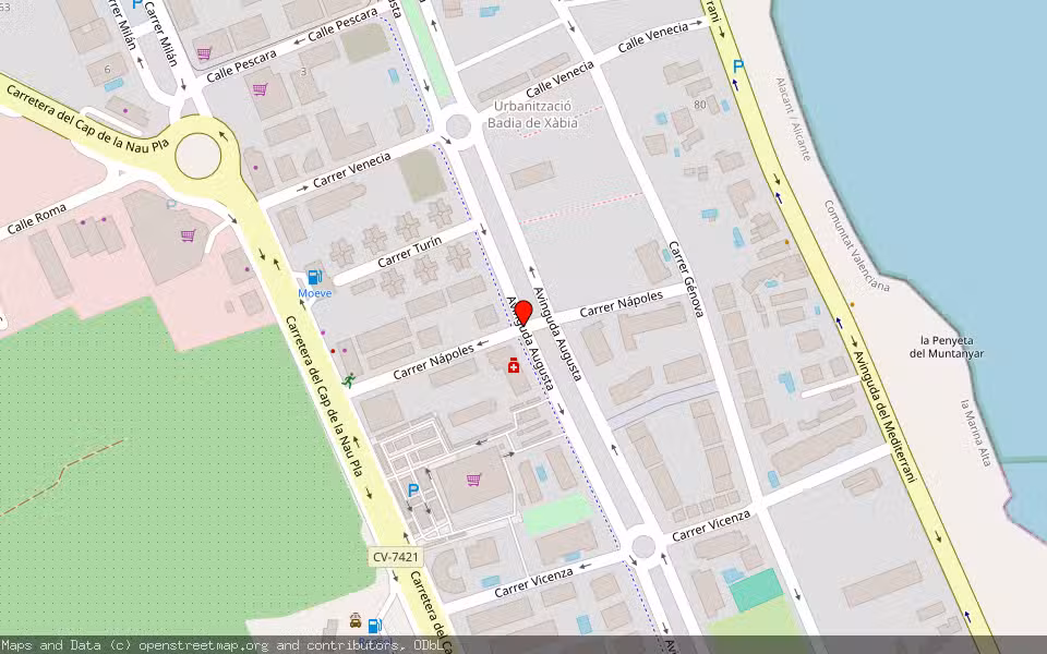 Mapa de Subasta Inmueble (Local comercial) en Javea, Alicante/Alacant