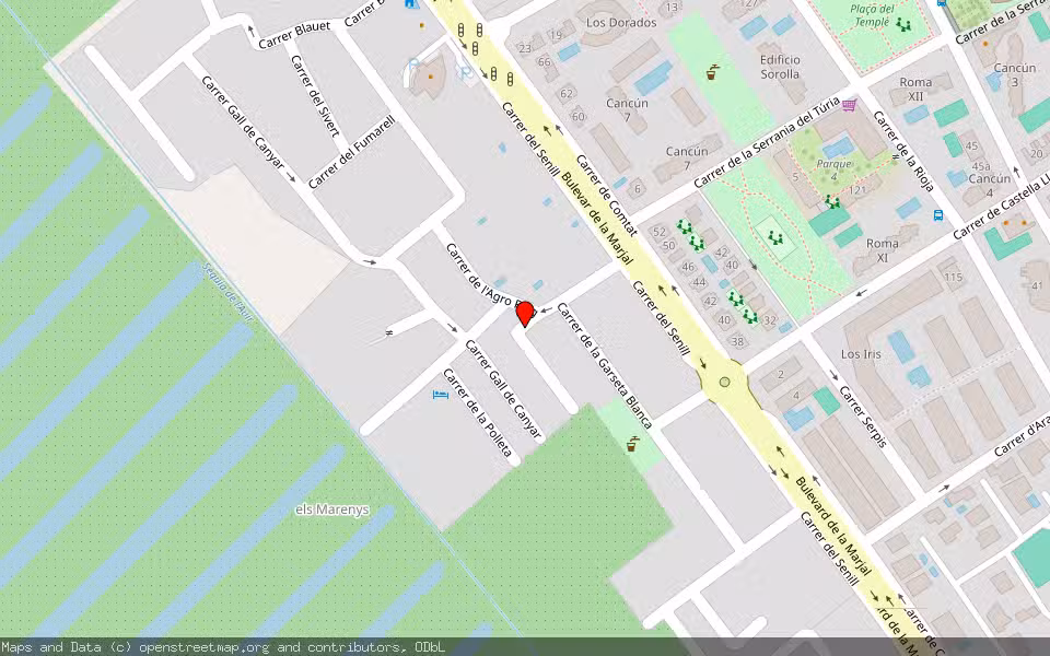 Mapa de Subasta Inmueble (Vivienda) en Gandía, Valencia/València