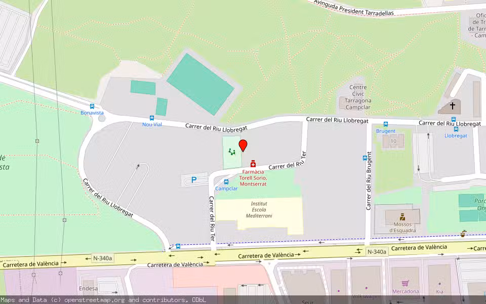 Mapa de Subasta Inmueble (Vivienda) en Tarragona (pol. Camp Clar), Tarragona