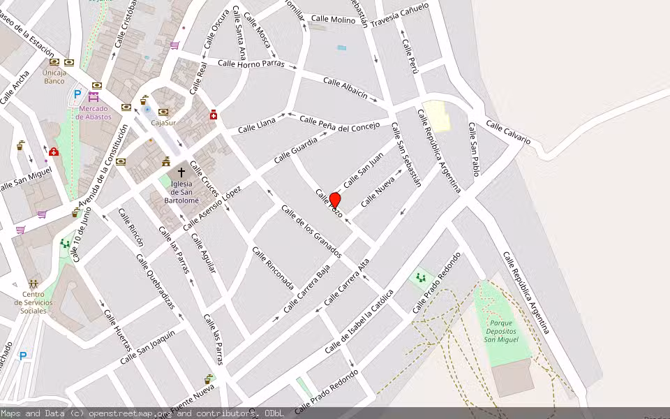Mapa de Subasta Inmueble (Vivienda) en Jaen, Jaén