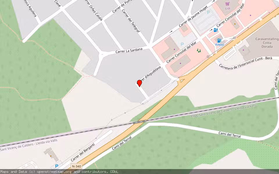 Mapa de Subasta Inmueble (Vivienda) en Comarruga, Tarragona