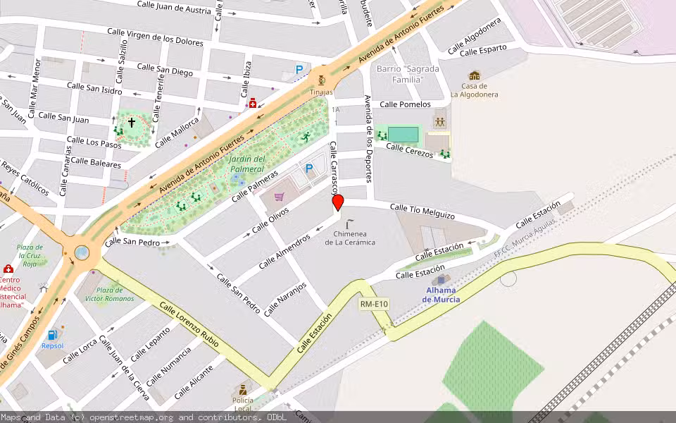 Mapa de Subasta Inmueble (Vivienda) en Alhama De Murcia, Murcia